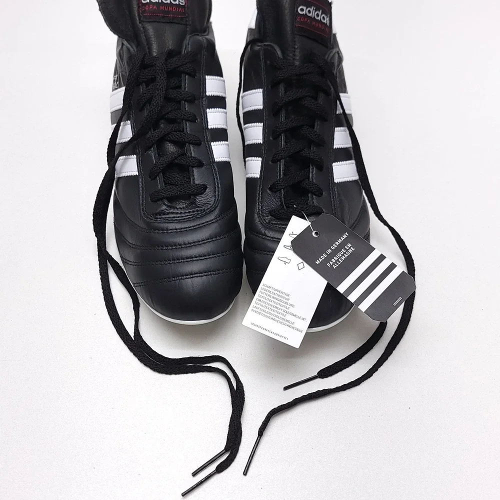Adidas Copa Mundial Soccer Cleats Mens 10 Black White K-Leather‎ Made in Germany